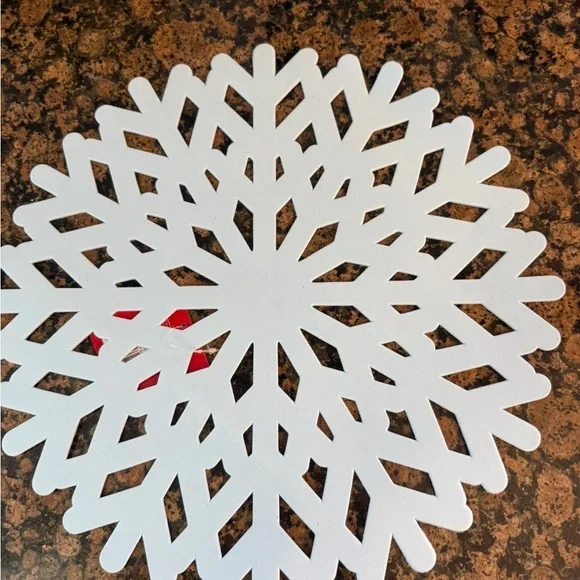 NWT St. Nicholas Square LIGHT BLUE Snowflake Placemat.  SET OF 12. - Picture 3 of 5